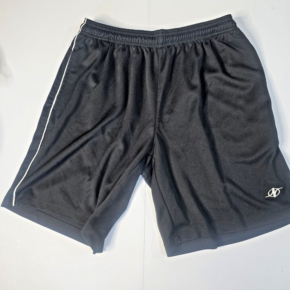 NordicTrack Basketball‎ Shorts Mens Large Black Mesh Athletic Sport Gorpcore